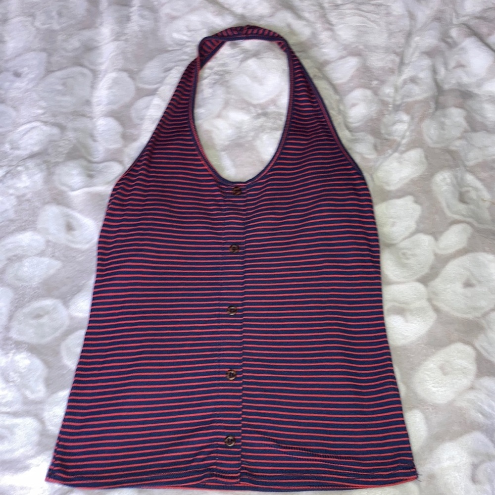 Striped halter top